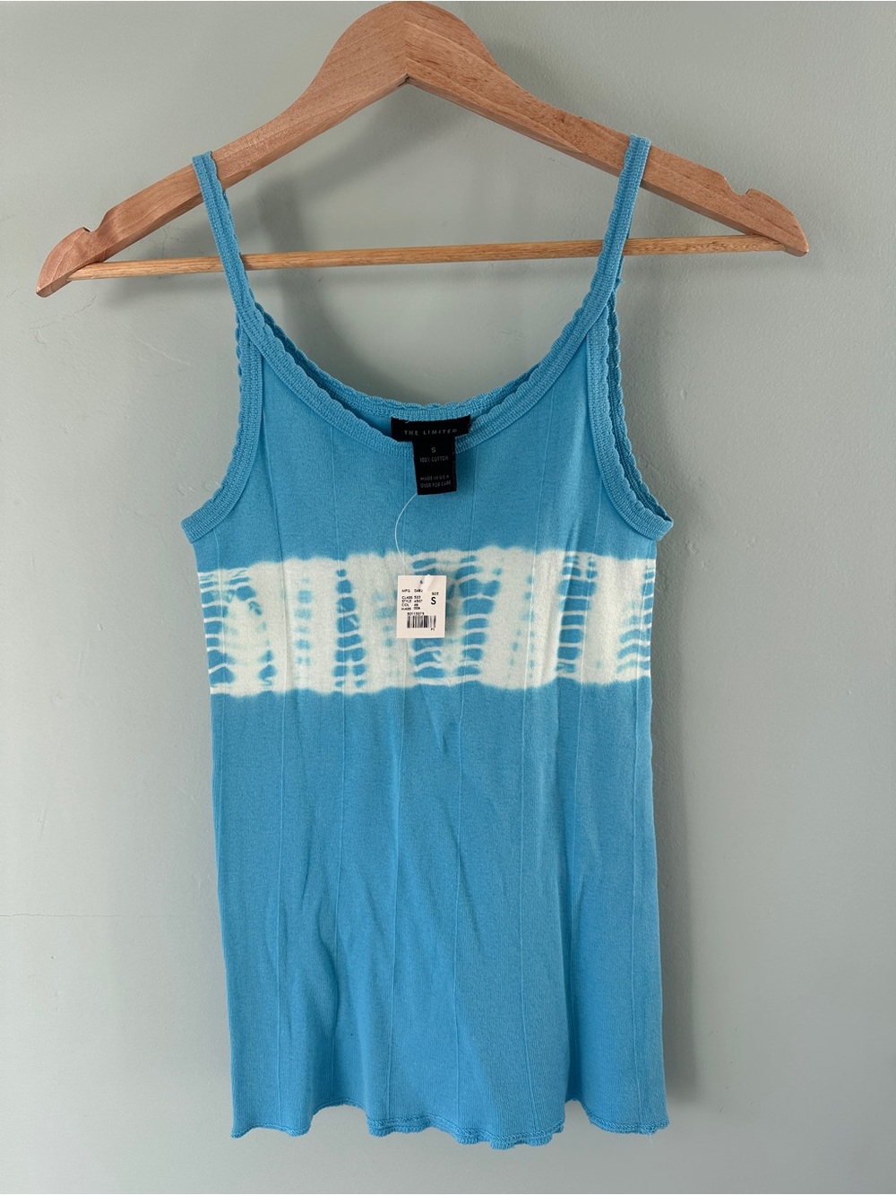 Y2K Vintage The Limited Blue & White Tie-Dye Tank Top NWT